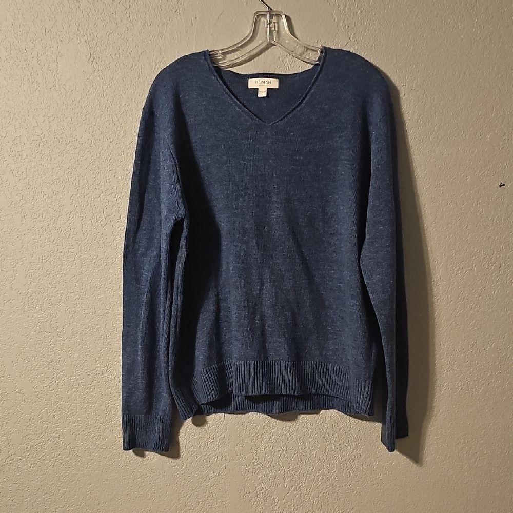 📢5 For $20 Classic V-Neck Sweater in Deep Blue